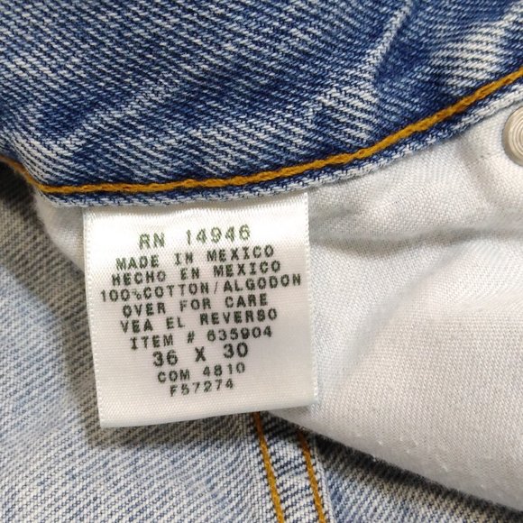 Members Mark Jeans Men's Heavy Denim Tag 36x30 Actual Size 36x28 100% Cotton - Picture 5 of 6